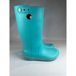 Croc Women's Teal Mid-Calf Boots Size 6‎